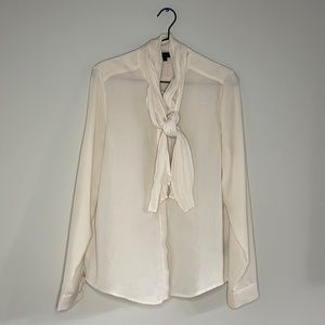 Cream blouse with scarf SIZE M